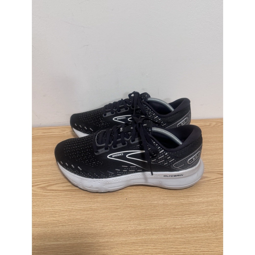 Brooks Glycerin GTS 20 Women's Size 8 D Wide Running Shoes Black White - Picture 5 of 7